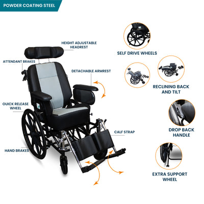 ARREX FABIO - RECLINNING WHEELCHAIR