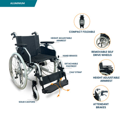 ARREX ROSS - PREMIUM ALUMINIUM WHEELCHAIR