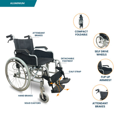 ARREX ZANE - PREMIUM ALUMINIUM WHEELCHAIR