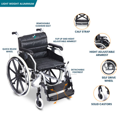 ARREX MAXIMA - PREMIUM ALUMINIUM WHEELCHAIR