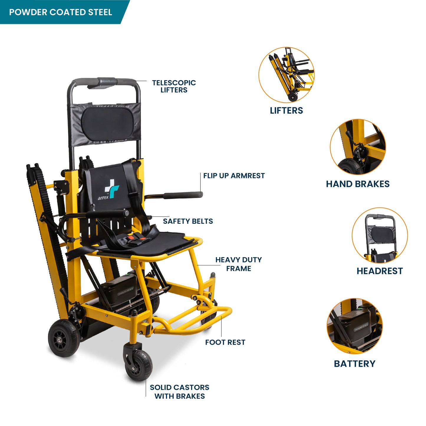 ARREX STAIRLIFT MOTORIZED ELECTRIC - POWER WHEELCHAIR