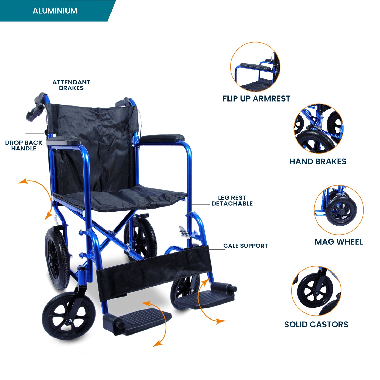 ARREX FELIX - BASIC ALUMINIUM WHEELCHAIR