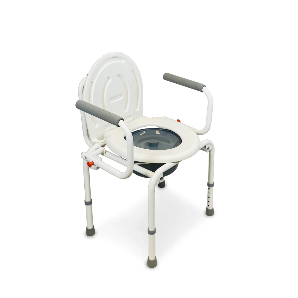 ARREX VP10 COMMODE CHAIR: HEIGHT ADJUSTABLE, ATTACHED POT, 110KG CAPACITY, ADAPTABLE, DEPENDABLE