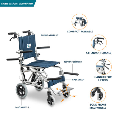 ARREX TINO-X - COMPACT ALUMINIUM WHEELCHAIR