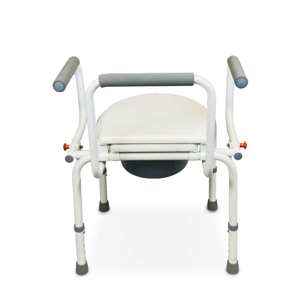 ARREX VP10 COMMODE CHAIR: HEIGHT ADJUSTABLE, ATTACHED POT, 110KG CAPACITY, ADAPTABLE, DEPENDABLE