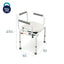 ARREX VP10 COMMODE CHAIR: HEIGHT ADJUSTABLE, ATTACHED POT, 110KG CAPACITY, ADAPTABLE, DEPENDABLE