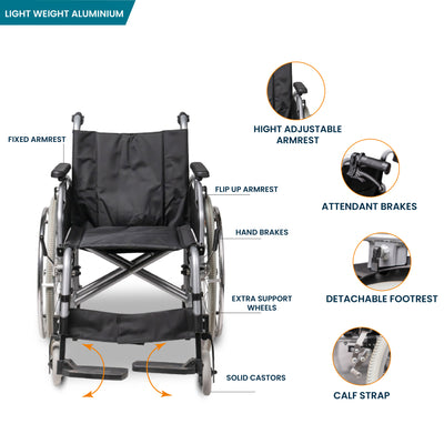 ARREX ROSS - PREMIUM ALUMINIUM WHEELCHAIR