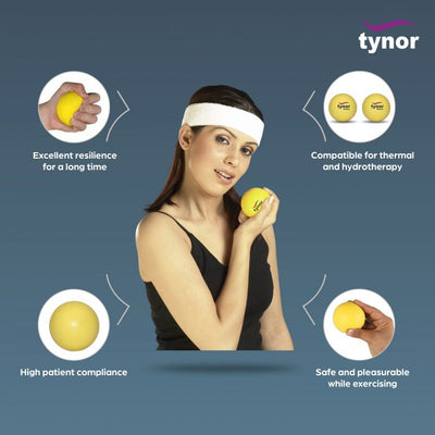 TYNOR H-05 EXERCISING BALL PU, YELLOW