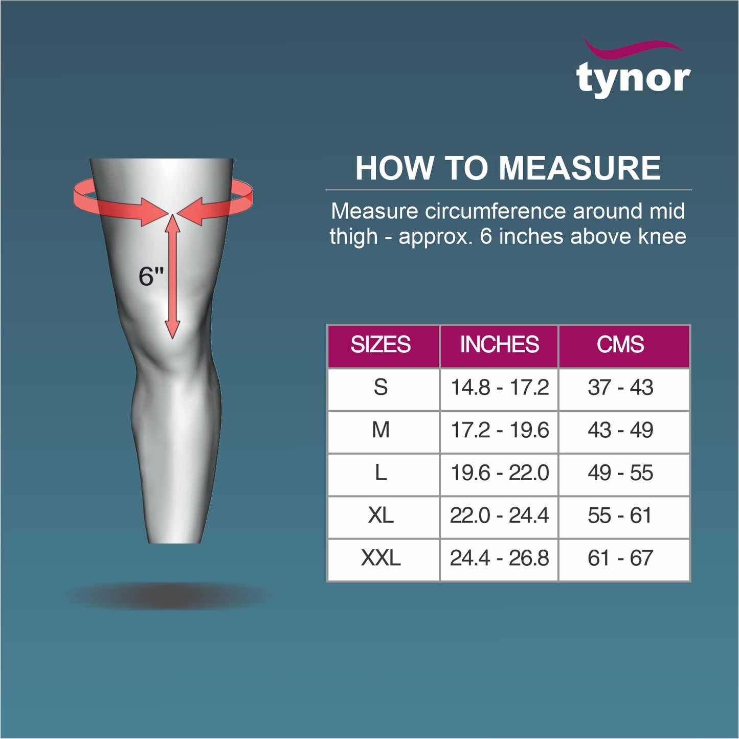 TYNOR D-11 KNEE IMMOBILISER 19″/48CM