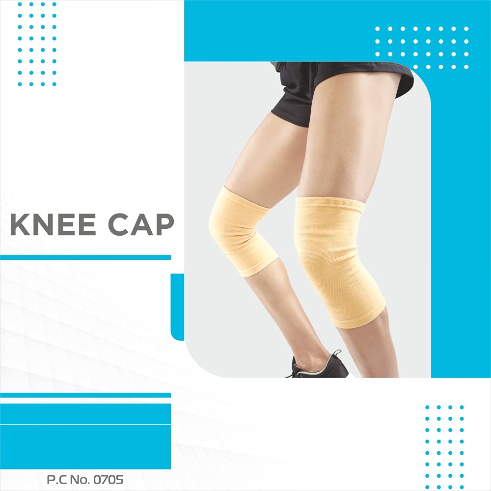 Vissco Stretchable Knee Cap for Pain Relief, Sports, Football, Cricket, Braces Walking And Workout-PC NO.0705