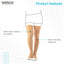 VISSCO MEDICAL COMPRESSION STOCKINGS ABOVE KNEE - P.C.NO. 0719