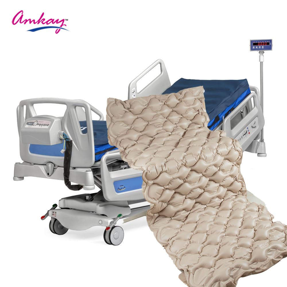 AMKAY Air Bed Anti-Bedsore Air Mattress with Compressor (Air Pump - White) is a Soft air Matress Designed for Patients. Plastic, Single