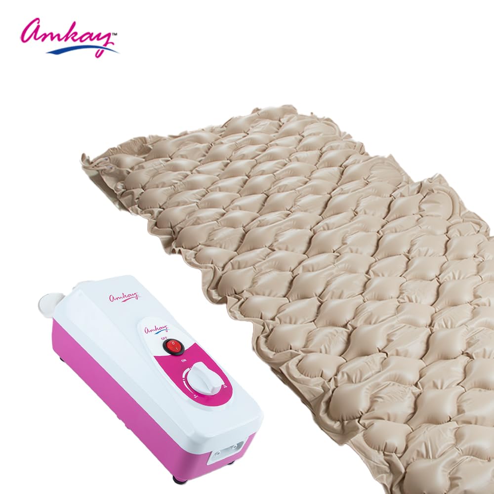 AMKAY Air Bed Anti-Bedsore Air Mattress with Compressor (Air Pump - White) is a Soft air Matress Designed for Patients. Plastic, Single