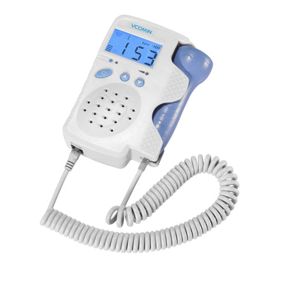 VCOMIN FD-200B Fetal Doppler | Pocket Friendly Fetal Heart Rate Monitor for Home and Clinic with in-Built Speaker | Portable Fetal Doppler & Heart Monitor for Pregnancy