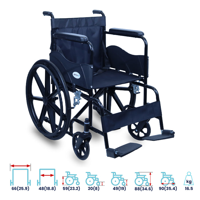 ARREX BETA - BASIC STEEL WHEELCHAIR