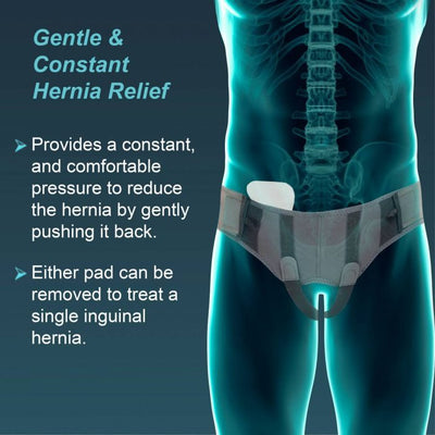 TYNOR HERNIA BELT, GREY, 1 UNIT