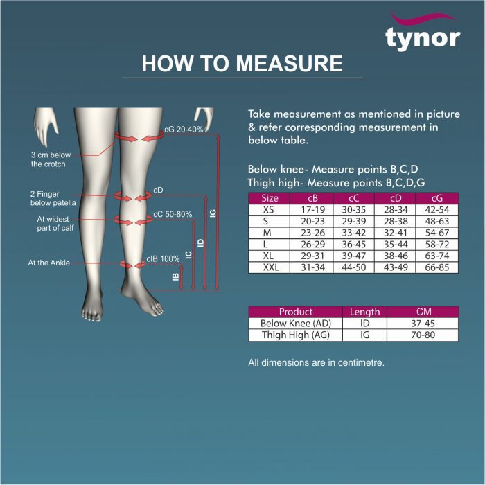 TYNOR I-70 MEDICAL COMPRESSION STOCKINGS THIGH HIGH CLASS 2 (PAIR)