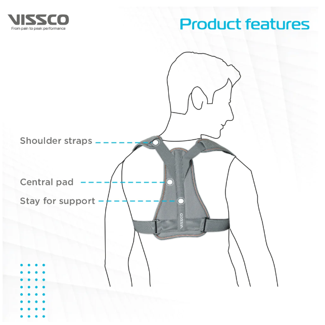 VISSCO P.C.NO. 0816 CLAVICLE BRACE WITH SHOULDER SLEEVE