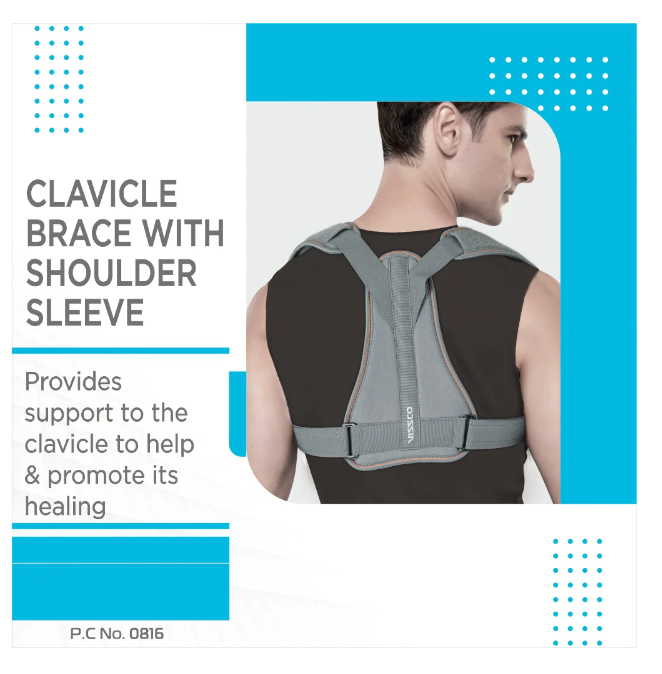 VISSCO P.C.NO. 0816 CLAVICLE BRACE WITH SHOULDER SLEEVE