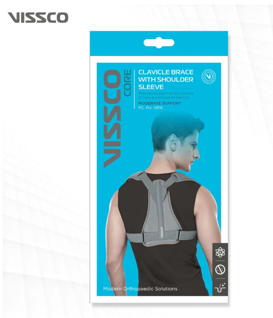 VISSCO P.C.NO. 0816 CLAVICLE BRACE WITH SHOULDER SLEEVE