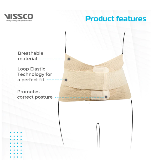 VISSCO P.C.NO. 0111 SACRA LUMBAR BELT 10"