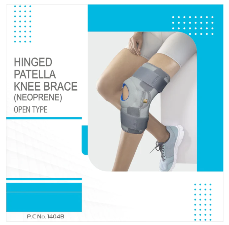 VISSCO NEOPRENE HINGED PATELLA KNEE BRACE(OPEN TYPE) - P.C.NO. 1404 B