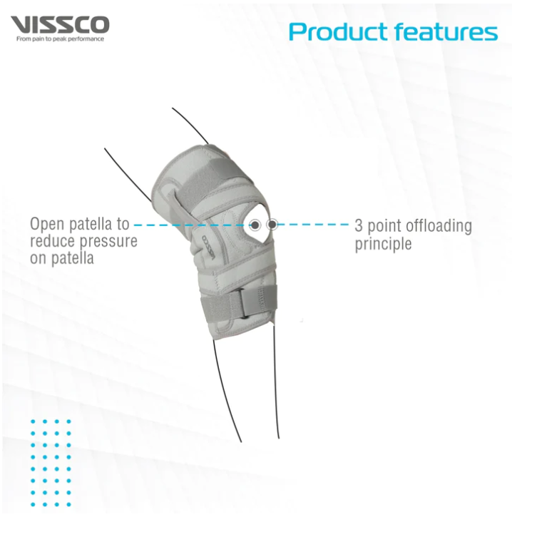 VISSCO OA KNEE BRACE - OPEN TYPE - P.C.NO. 2438