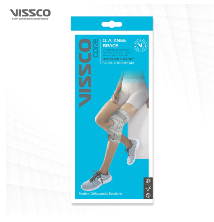 VISSCO OA KNEE BRACE - OPEN TYPE - P.C.NO. 2438