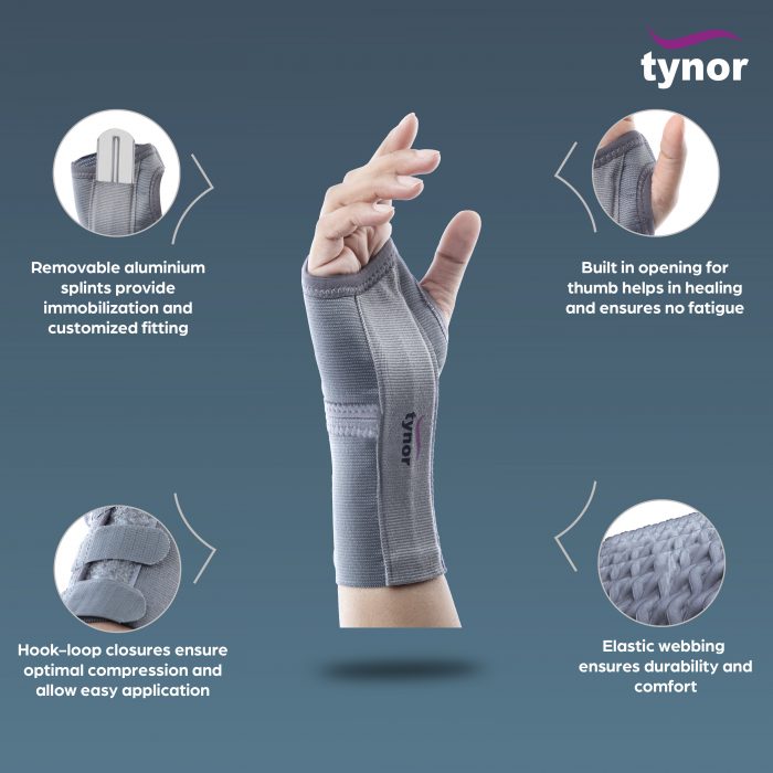 TYNOR E-01 ELASTIC WRIST SPLINT