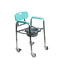 ARREX VP120 PREMIUM COMMODE WHEELCHAIR: HEIGHT ADJUSTABLE, REAR SOLID-CASTOR WITH BRAKES, ATTACHED POT, ENHANCED MOBILITY, SAFETY