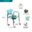 ARREX VP120 PREMIUM COMMODE WHEELCHAIR: HEIGHT ADJUSTABLE, REAR SOLID-CASTOR WITH BRAKES, ATTACHED POT, ENHANCED MOBILITY, SAFETY