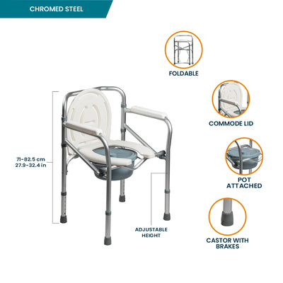 ARREX VP20 ALUMINIUM COMMODE CHAIR