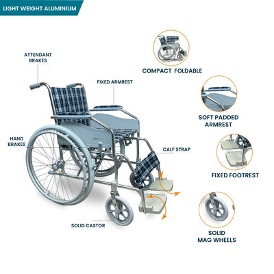 ARREX JOEL - BASIC ALUMINIUM WHEELCHAIR