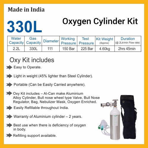 OXY AIR ALU OXYGEN CYLINDER